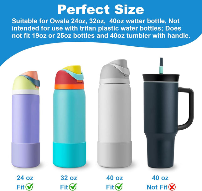 Yoelike 2PCS 2 Colors Silicone Water Bottle Boot for Owala, Anti-Slip Protective