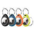 UNBREAKcable for Apple AirTag Holder 4 Pack Waterproof Case with Keychain Black&Blue&Orange&Green