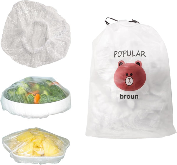 Fresh Keeping Bags, 300pcs Food Covers, Reusable Elastic Food Storage Covers, Plastic Sealing Elastic Stretch Adjustable Bowl Lids, Universal