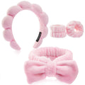 Ztomine Headbands for Women - Spa Headband and Wristband Set - Headband for Washing Face,Facial Mask,Makeup and Skin Care,Gifts for Women and Teen