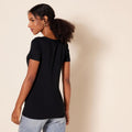 Amazon Essentials Women's Regular-Fit Short-Sleeve Crewneck T-Shirt, Multipacks Crew Neck Pack of 2 Medium Black