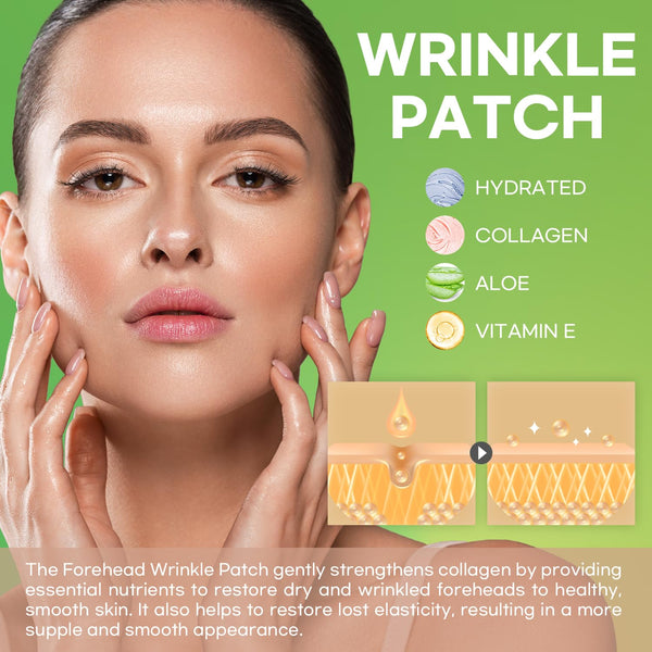 SILKDERMIS Forehead Wrinkle Patches 12Pcs with Smile Line Patches 24Pcs with Aloe, Collagen, Vitamin E, Forehead Wrinkles Treatment and Smile