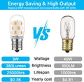 LED Microwave Light Bulb over Stove Appliance 8206232A 40W Incandescent Equivalent, E17 LED Bulb Dimmable for Refrigerator, Range Hood, 3W 380LM