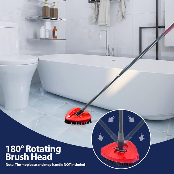 Spin Mop Scrub Brush Head, 2 Pcs Scrub Mop Compatible Easywring 1-Tank System, Hard Bristle Cleaning Scrubber Mop Head for Bathroom, Kitchen, Tub