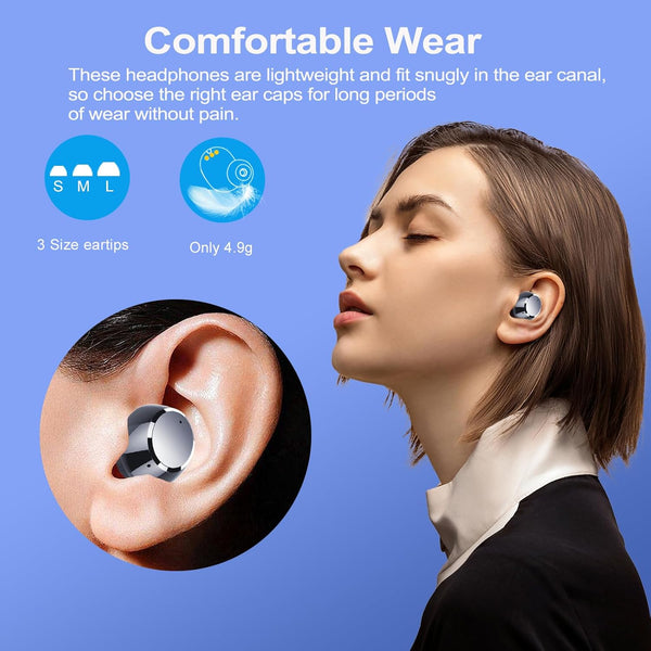 Ear Buds Wireless Bluetooth Earbuds Bluetooth 5.3 Headphones with LED Display 128H Powerful Bass In-Ear Earbuds with 4 ENC Noise Cancelling Mic
