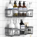 EUDELE Shower Caddy 2 Pack, Adhesive Shower Organizer for Home Decor & Kitchen Storage, No Drilling, Rustproof Stainless Steel Bathroom Shelf