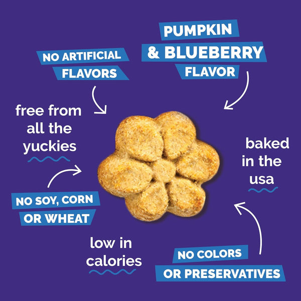 Fruitables Crunchy Baked Dog Treats - Pumpkin & Blueberry - 7 Ounces, Model Number: 2157