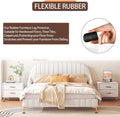Furniture Coasters Non-Slip Bed Leg Pads Round Rubber Anti Sliding Caster Cups for Hardwood Floors Black 8PCS 2.5inch Round 2.5in Black 8Pcs