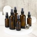 3.4Oz Amber Glass Spray Bottles,Empty Fine Mist Refillable Travel Spray Bottle for Cleaning,Perfume,Aromatherapy,Cosmetic Sprays,Hair,Essential