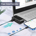 VIENON 4-Port USB 3.0 Hub [90ÃÂ°/180ÃÂ° Degree Rotatable], USB Splitter with 3 USB-A Ports & 1 USB C Power/Data Port, USB Extender for Laptop, Car,