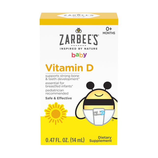Zarbee'S Vitamin D Drops for Infants, 400IU (10Mcg) Baby & Toddler Liquid Supple