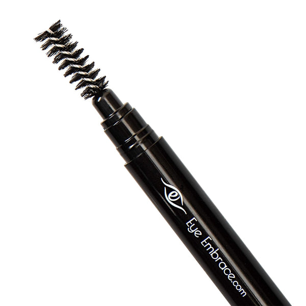Eye Embrace Light Gray Eyebrow Pencils: Warm Betty & Cool Helen 2 Pack Bundle - Waterproof, Double-Ended Automatic Angled Tip & Spoolie Brush,