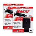 Tomcat Mouse Snap Trap, 4 Traps | Reusable Mouse Trap with No-Touch Disposal, Easy Set for Indoor and Outdoor Use, 2 Packages Each with 2 Traps