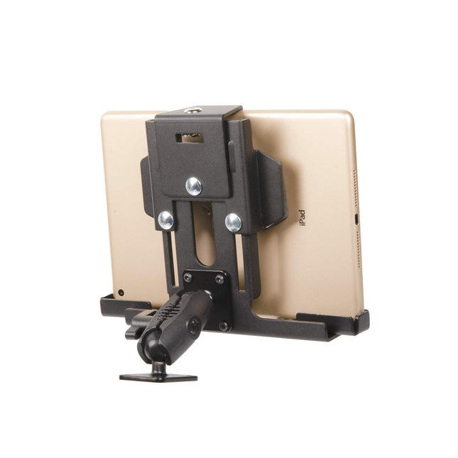 Tackform Metal Locking Tablet Mount for Car, Truck or Semi [ELD Ready] Heavy Duty Drill Base -Compatible with Ipad, Gala