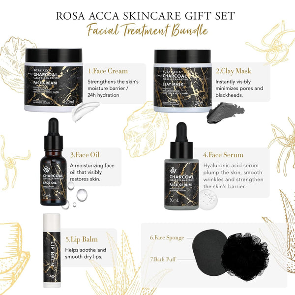 Father'S Day Gift, Skin Care Set, 28Pcs Body & Facial Kit Gifts for Women & Men Includes Face Cream, Bath Oil, Scented Candle, Hyaluronic Acid
