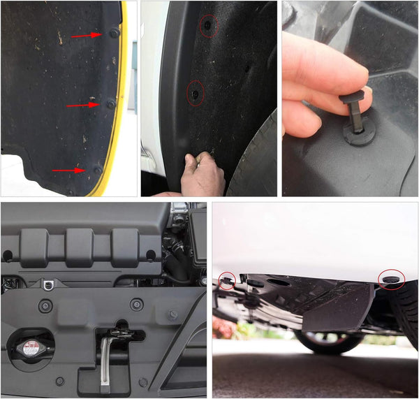 GOOACC Universal Plastic Fender Clips,200 Pcs Push Bumper Fastener Rivet Clips with 6 Size Auto Body Retainer Clips Bumpers,Car Fender Replacement