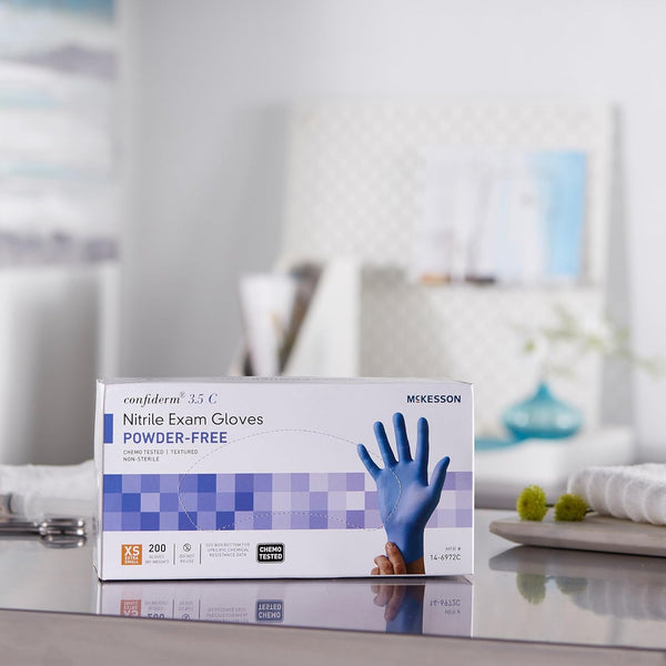 Mckesson Confiderm 3.5C Nitrile Exam Gloves - Powder-Free, Latex-Free, Ambidextrous, Non-Sterile