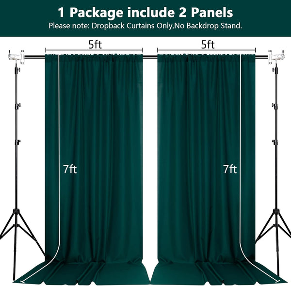 MEETSKY Hunter Green Backdrop Curtains for Parties Wedding Curtains Rod Pocket Green Photo Curtains Backdrop Sliding Drapes Backdrop Curtains for
