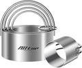 ALLTOP 5 Pieces Circle Biscuit Cutter,Professional Stainless Steel Round Cookie Cutters Tool with Ring Handle for Baking Pastry Doughnut 1