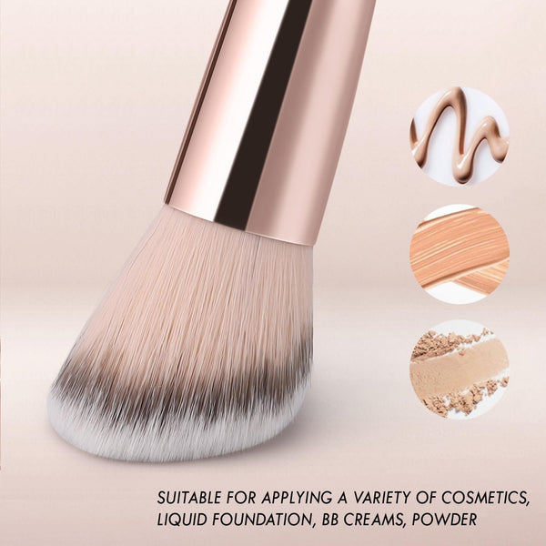 KINGMAS Foundation Makeup Brush, Premium Dual Concealer Bronzer Brushes Brown