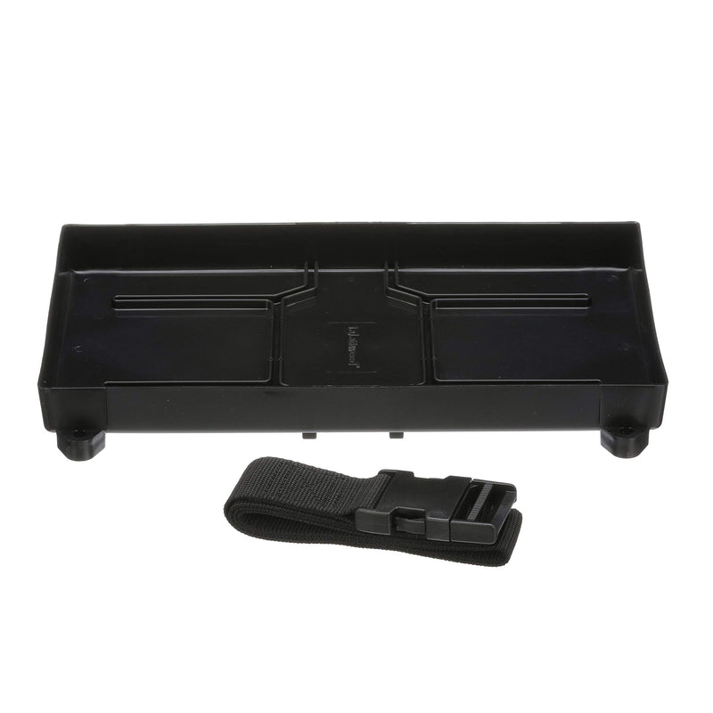 Attwood 9093-5 Battery Tray with Strap, 27/27M Series Battery, 12 3/8-Inches L X 7 1/8-Inches W, for up to 10 1/2 Inches Tall