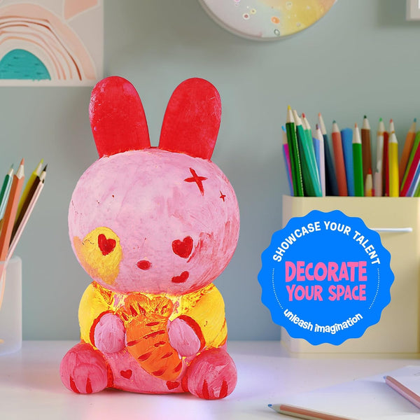 Paint Your Own Bunny Lamp Kit, Art Supplies Arts & Crafts Kit, Painting Kit for Kids 6-12, Arts and Crafts for Kids Ages 8-12, Toys Girls Boy
