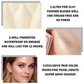 Face White Highlighter Makeup Palette Shimmer Contour Powder Waterproof Long-Lasting, Brightens Face Complexion Contour Illuminator Highlighters