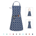 LessMo Kitchen Cooking Aprons with 3 Pockets for Men Women - Cotton Adjustable Professional Grade Chef Apron for Kitchen, BBQ & Grill (Light Gray)