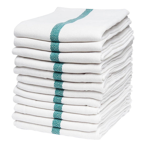 Diane 100% Cotton Barber Towels, 15"x26", Soft and Absorbent Multipurpose Towels for Salon, Spa, and Barber Shop Use, Machine Washable, White, 12