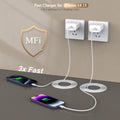 [Apple MFi Certified]10FT Fast iPhone Charger,Extra Long Apple Charger Fast Charging 2Pack USB C Charger Block Plug + 10Foot Lightning Cable Cord