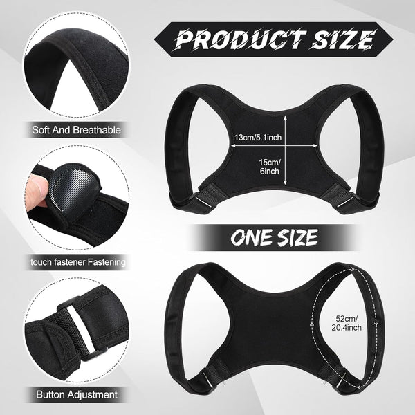 Posture Corrector for Women and Men, Adjustable Posture Back Brace Shoulder Brace, Discreet under Clothes Design Back Support, Back Pain Relief