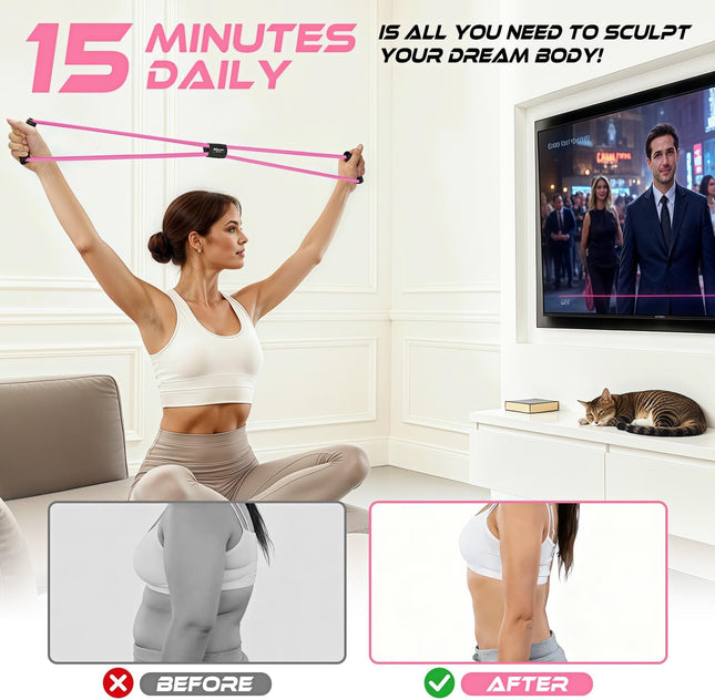 Figure 8 Resistance Band, Exercise Bands for Back, 8 Shaped Resistance Bands for