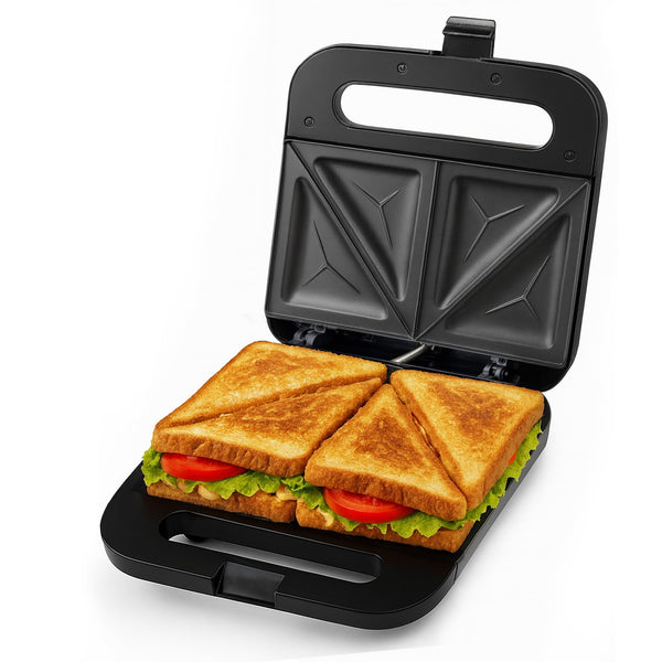 OVENTE Electric Sandwich Maker with Non-Stick Plates, Indicator Lights, Cool Touch Handle, Easy to Clean and Store, Perfect for Cooking Breakfast,