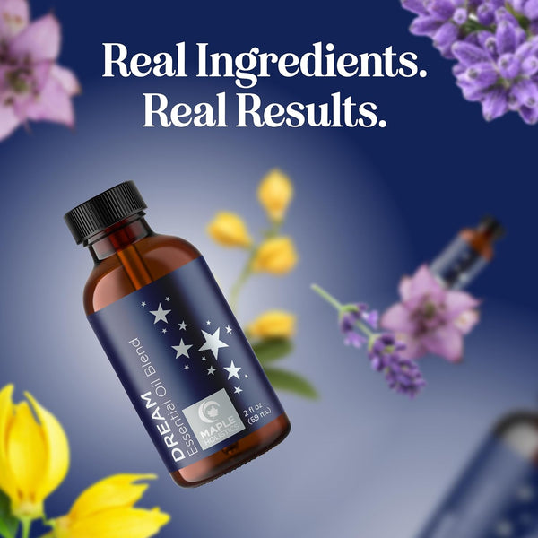 Sleep Essential Oil Blend for Diffuser - Dream Essential Oils for Diffusers Aromatherapy and Relaxation with Clary Sage Ylang-Ylang Roman