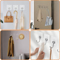 Adhesive Hooks for Hanging 33Lbs Heavy Duty Towel Coat Hooks Waterproof Self Adhesive Wall Hooks for Bathroom Shower Kitchen Door Home Improvement