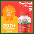 Smartypants Kids Multivitamin & Fiber Gummies: Prebiotic Fiber to Support Kids Digestion with Vitamin D3, C, Vitamin B12, B6, A, Zinc, Biotin,