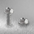 #8 x 1 Sheet Metal Screws 100PCS 410 Stainless Steel Hex Washer Head Fast Self Tapping Screws by SG TZH #8 x 1"