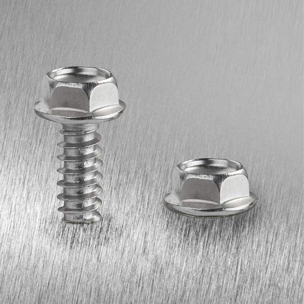 #8 x 1 Sheet Metal Screws 100PCS 410 Stainless Steel Hex Washer Head Fast Self Tapping Screws by SG TZH #8 x 1"