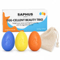 Mini Egg Shampoo Bar Set – 3 Solid Shampoo Sampler Bars, Travel Size, Sulfate-Free, Zero Waste Hair Care Gift Set for Women & Travel