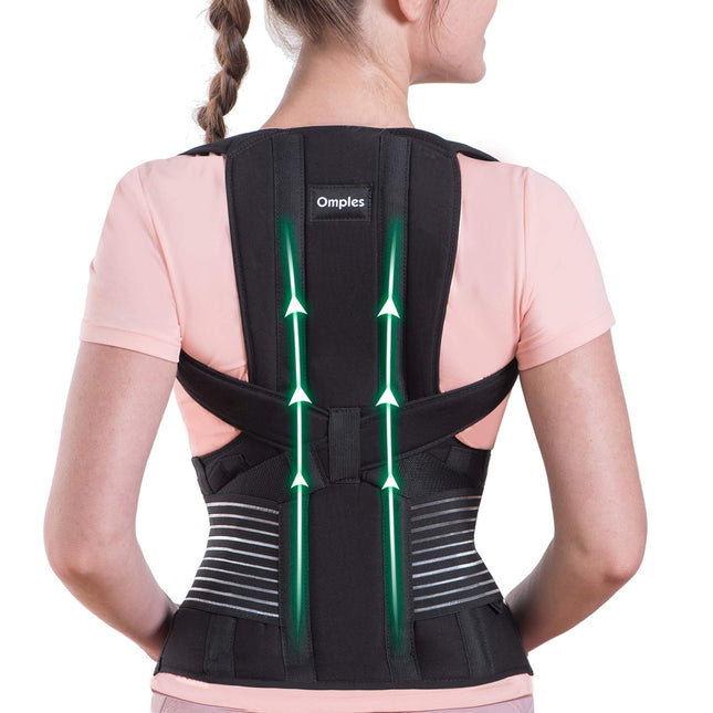 Omples Posture Corrector for Women and Men Thoracic Back Brace Straightener Shou