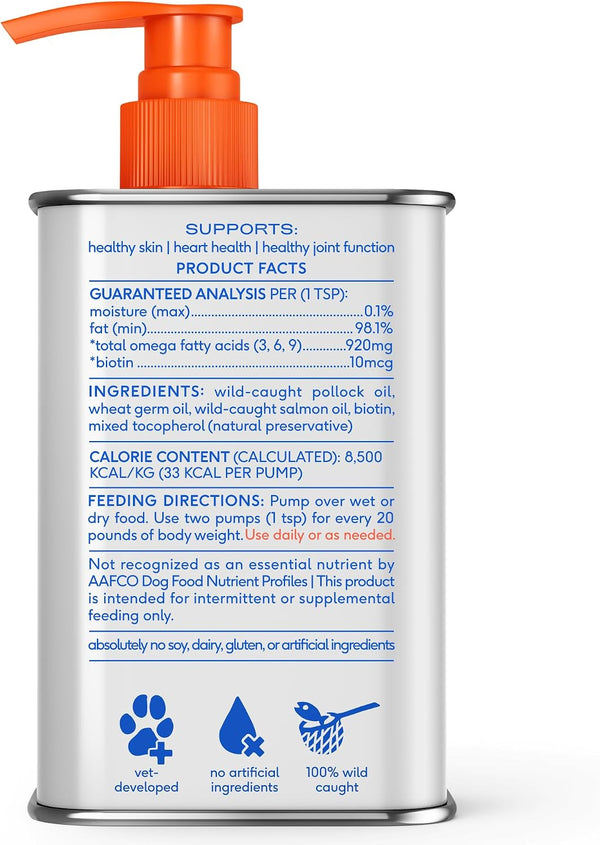 Native Pet Omega 3 Fish Oil for Dogs & Cats – Wild Alaskan Salmon Oil for Dogs Skin and Coat, Supports Joints, Heart & Shedding – Fast-Absorbing