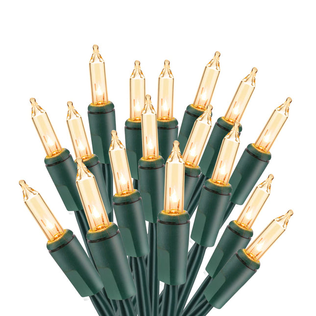 ODEETRONIC Christmas Lights, 21.63Ft 100 Count Incandescent Clear Christmas Lights, UL Certified Outdoor Christmas Mini 