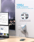 Outlet Extender with Night Light, HANYCONY Multi Plug Outlet, USB Wall Charger Surge Protector 4 USB Ports(1 USB C), Power Strip Electrical Outlet
