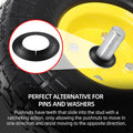 AR-PRO (8 Pack) Hard-to-Find Spring Steel Push-On Pushnuts - Dolly Wheel Lock Washers Fits 5/8" Dolly Axle Rods with Oiled Phosphate Finish 5/8"