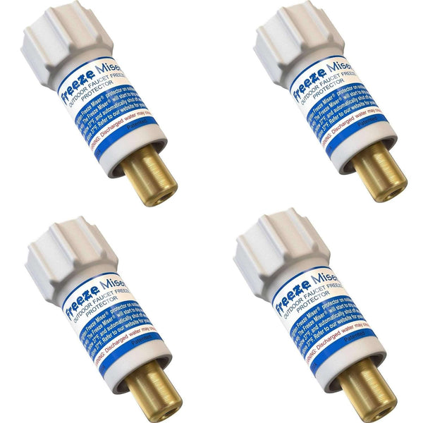 Freeze Miser Outdoor Faucet & Spigot Freeze Protection – Patented Valve Shield, Activates at Water Temperature Below 37°F/3°C – Durable Winter