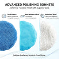 Sukh 12PCS Car Buffing Pads - Car Polishing Bonnet Pad Buffing Pads 5 to 6 Inches Microfiber Polish Pads Orbital Buffer Pads Wax Cover Kit for
