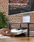 HUANUO Monitor Stand, Monitor Stand Riser 3 Height Adjustable, Monitor Riser with Airflow Vents, Laptop Stand for Desk, Laptop Riser, Desk