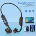 Bone Conduction Headphones Bluetooth 6.0 Open Ear Headphones Wireless Headphones with Mic 10H Playtime Sports Earphones, IPX6 Waterproof Headset