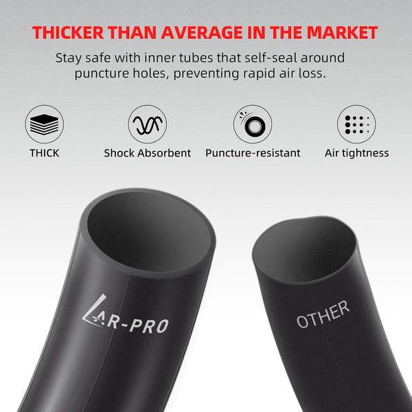 (2 Pack) AR-PRO 2.25/2.50-16” Off-Road Motorcycle Inner Tubes with TR4 Valve Stem - 70/90-16 Motorcycle Tire Replacement Inner Tubes - Compatible