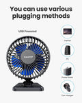 Gaiatop USB Desk Fan, Small But Powerful, Personal Portable Quiet 3 Speeds, Adjustable Mini Table Desktop fan for Cooling Home Office Car Summer